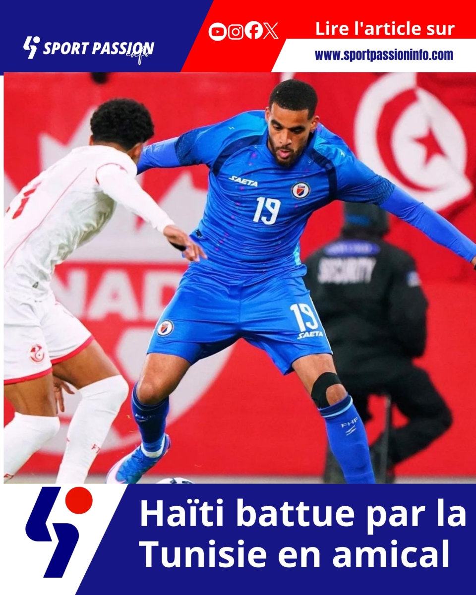 Haïti battue par la Tunisie en amical