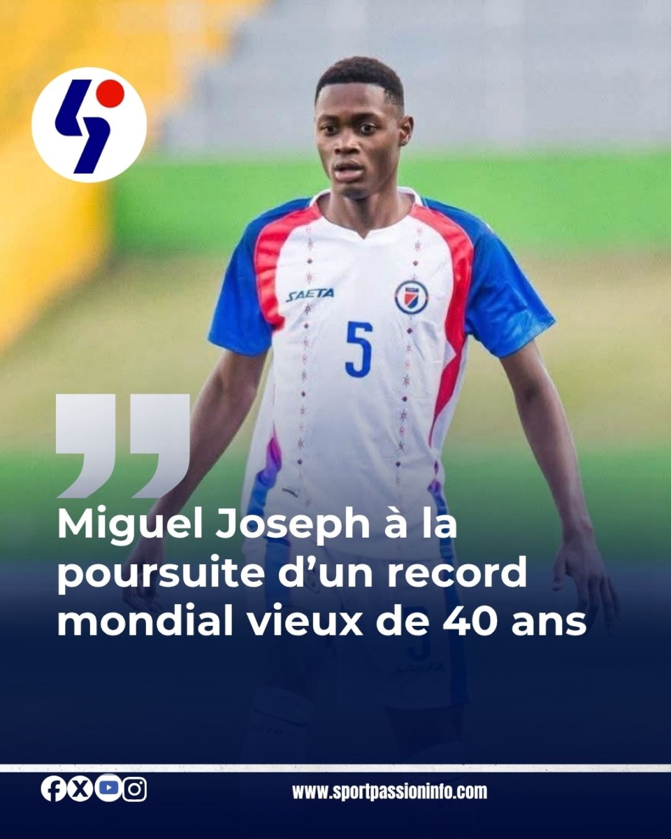 Miguel Joseph à la poursuite d’un record mondial vieux de 40 ans