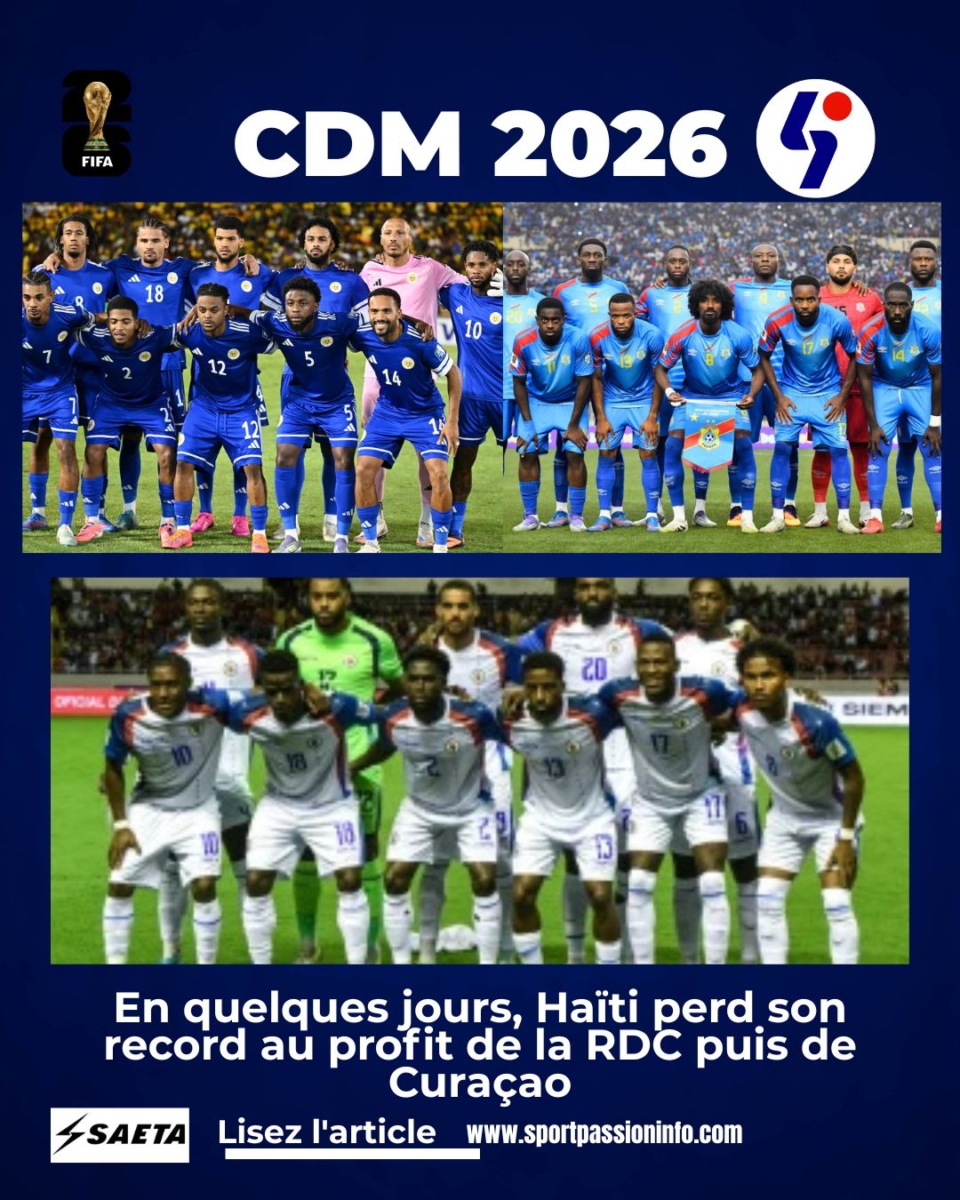 CDM 2026: En quelques jours, Haïti perd son record au profit de la RDC puis de Curaçao